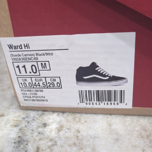 Vans Classic Black and White High-Tops - Picture 2 of 3